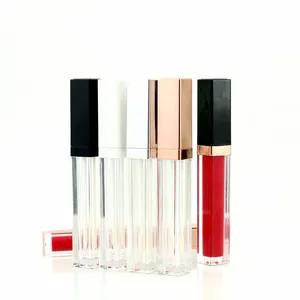 MOQ 100pcs Custom Private Logo Paper Box Lipgloss Container Packaging Empty Custom Lip Gloss Tube Wtih Wand thumbnail-1