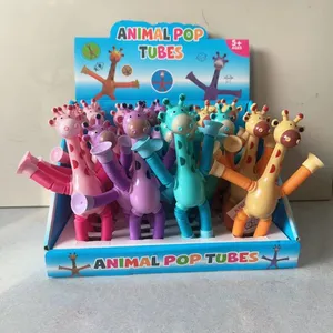 Luminous Robot Telescopic Tube Children's Educational Stretch Cartoon Sucker Parent-child Interaction Creative Decompression Toy. thumbnail-3