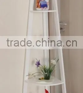 White MDF Corner Shelf thumbnail-1