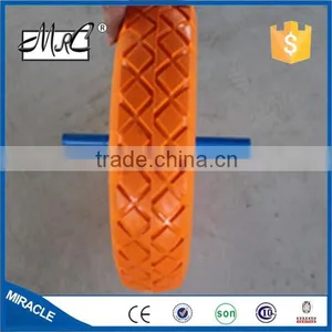 Heavy Duty Small Solid Flat Free PU Foam Wheelbarrow Wheel PU Wheel 4.80/4.00-8 thumbnail-2