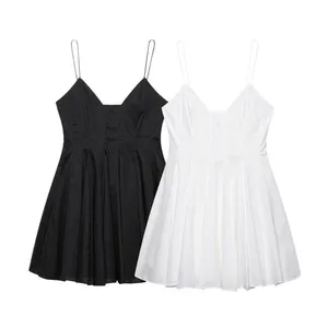 2025 New European and American Fashion Simple Poplin Short Dress thumbnail-1
