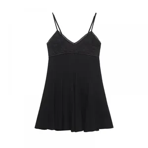 2025 Summer New European and American French Sweet and Sexy Suspender Backless Dress thumbnail-4