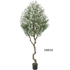 Nearly Natural Real Touch Artificial Olive Potted Tree Branch Wood Pole Trunk Olive Trees Plants for Hotel Restaurant Decor thumbnail-5