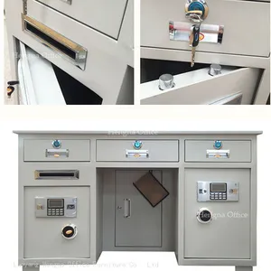 China Factory Wholesales Security Office Desk With Built-in Vault, 3-Way Open (Fingerprint/Password/Key) – Ideal for Retail Chains thumbnail-4