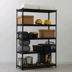 5-Layer Bolt Free Shelf Angle Steel Light Duty Industrial Warehouse Shelf thumbnail-3