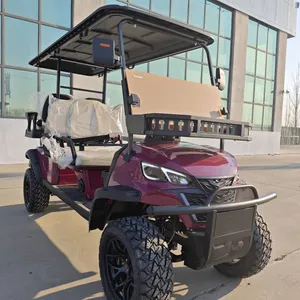 New 4+2 Six-seater Electric Golf Cart and Patrol Vehicle for Export Trade, Customizable by Original Manufacturer thumbnail-1