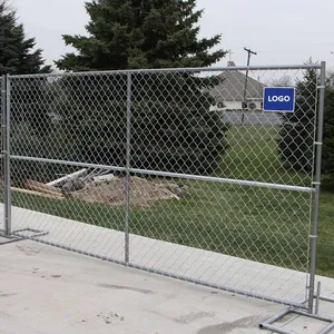 Manufacturer Customized Hook Net Temporary Mobile Guardrail Frame Removable Foot Temporary Boundary Wall Barrier Fence thumbnail-3