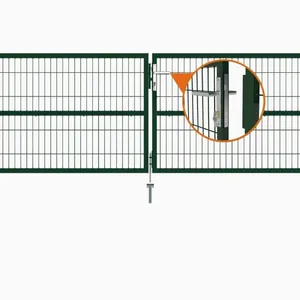 Double Leaf Steel Garden Gate With Drop Bolt for Driveway thumbnail-4
