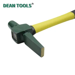 Non-Sparking Flat Testing Hammer, Non-Sparking Testing Hammer, Spark-free Safety, Fiberglass Handle,Aluminum Bronze thumbnail-3