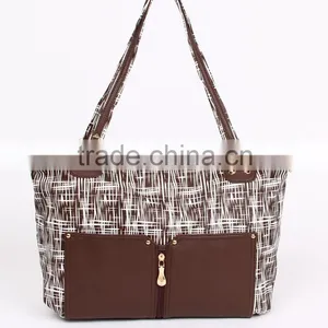 High End Quality Fashionable Pu Leather Women Branded Handbag thumbnail-5