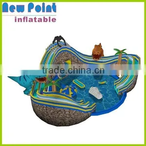 New Point 0.6 mm -0.9 mm PVC Dinosaur Inflatable Water Park thumbnail-2