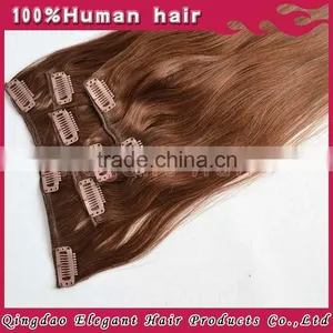 Brazilian Human Hair Straight Clip in Hair Extensions,no Tangling no Shedding thumbnail-2