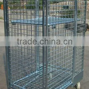 4 Sided Mesh Infill A Frame Roll Cotainer With 2 Doors thumbnail-1