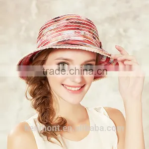 China Cheap Promotion Plain Custom Logo Band Fedora Straw Hat Wholesale thumbnail-2