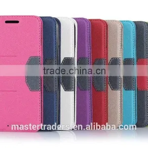 Frosted Auto Pull Flip Wallet PU Leather Case For HTC M9 MT-3024 thumbnail-1