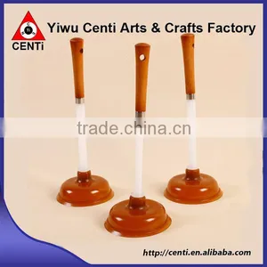 Best Selling Cute Wood Handle Rubber Sucker Custom Toilet Plunger thumbnail-1