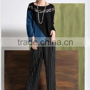 Top Fashion Batwing Sleeve Knitted Woman Model Simple Blouse thumbnail-4