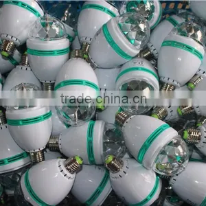 E27 RGB Color Changing Led Rotating Light Bulb Lamp Mini Stage Home Party Disco Party Lighting Quality Choice thumbnail-1