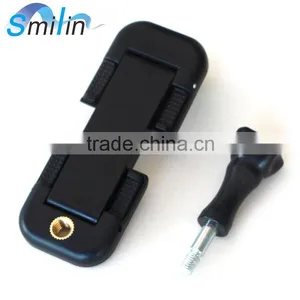 Dual Connector Camera Adapter 1/4"-20 Screw Spring Clip Mount Bracket for Tripod Monopod thumbnail-3