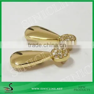 Sinicline Factory Made Gold Metal Tag for Bag With Rhinestone thumbnail-1