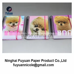 Hard Cover Plastic Spiral Journal Elastic Band Notebook thumbnail-1