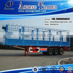 Three Axles 40ton,50ton Bulk Cargo Cage Semi Trailer thumbnail-1