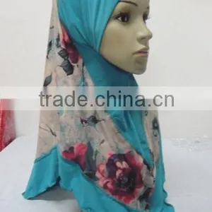 H285 New Style One Piece Hijab With Prints thumbnail-1