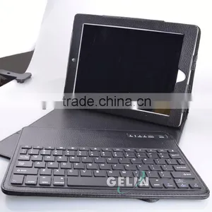 Removable Keyboard Case Pink Leather Case Bluetooth Keyboard for Ipad 2 thumbnail-1