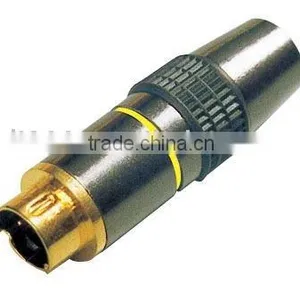 GOLD MINI 4PIN PLUG METAL BLACK CAP thumbnail-1