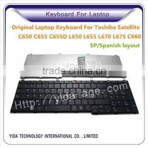 Brand New Original Laptop Keyboard For Toshiba C650 C655 C655D L650 L 655 L670 L675 C660 SP Layout Back Color thumbnail-1