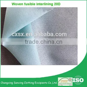 20D 100% Polyester Fabric Plain Woven Fusing Interlining thumbnail-1