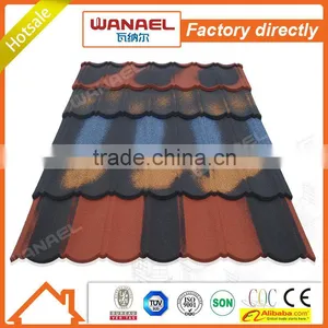 Anti-freezing Mediterranean Terracotta Red Sun Stone Coated Metal Roof Tile thumbnail-6