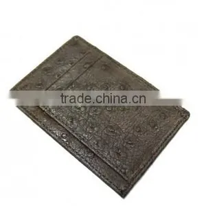 Ostrich Leather Card Clip Wallet SOCW-001 thumbnail-1