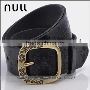 Exquisite Flower Embossed New Style Wholesale Genuine Belt thumbnail-2
