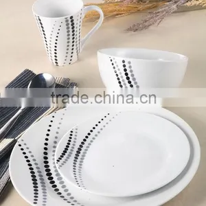 Round White Porcelain Serving Plates thumbnail-1