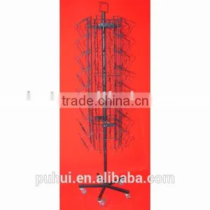 64 Pockets Floor Spinning Card Display Fixture With CE Certificate thumbnail-1