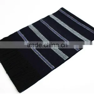 Yarn Dyed Split Joint Wool Scarf With Fringe thumbnail-3