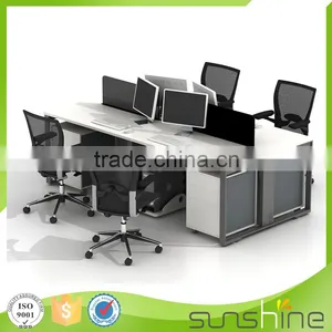 Guangzhou Sunshine WP38 Open Space Cheap Chinese Office Furniture Wood Based Panel Workstation For 4 People Wholesale thumbnail-6