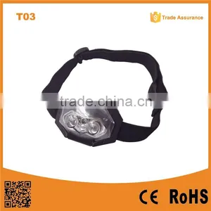 T03 1red Led + 2 LED Plastic Headlamp Traillight Camping Light Head Torch 3*AAA Battery Support Light Quality Choice thumbnail-1