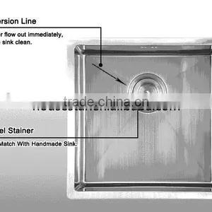 China Supplier Undermount Handmade Single Stainless Steel Kitchen Bar Sink thumbnail-3
