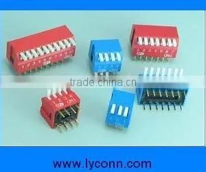 2.54mm Pitch Piano Type DIP Switches Different Color Options thumbnail-1