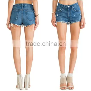 Women High Waisted Denim Shorts thumbnail-1