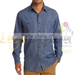 Zegaapparel High Quality Fitted Men's Denim Full Sleeve Shirt thumbnail-1