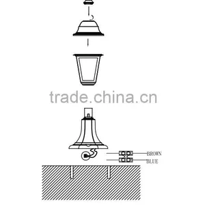 Gate Pillar Light/palstic Outdoor Garden Light/cheap Gate Standing Light/CE,ROHScertificate Classical thumbnail-6