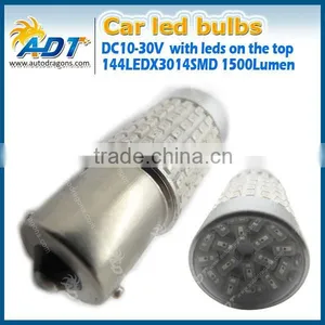 1156 144W Car Smd Led Bulb 3014 Smd Ba15s Car Led Bulb With Lens Super White thumbnail-2