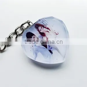 Wedding Favor Crystal Photo Keychain Wedding Gifts 2015.3D Laser Crystal Keychain thumbnail-1