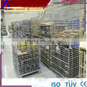 Metal Steel Collapsible Warehouse Storage Wire Mesh Pallets Cage thumbnail-1