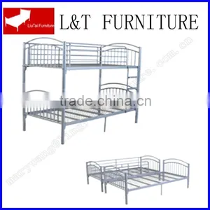 Metal Bunk Bed With Wood Ladder thumbnail-2