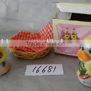 Ceramic Duck Salt and Pepper Shaker With Basket thumbnail-2