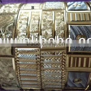 Laser Cut Gold Plated Bangles thumbnail-1